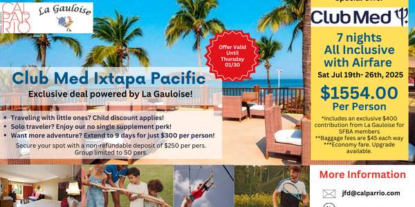 Offre spéciale 1 semaine au Club Med